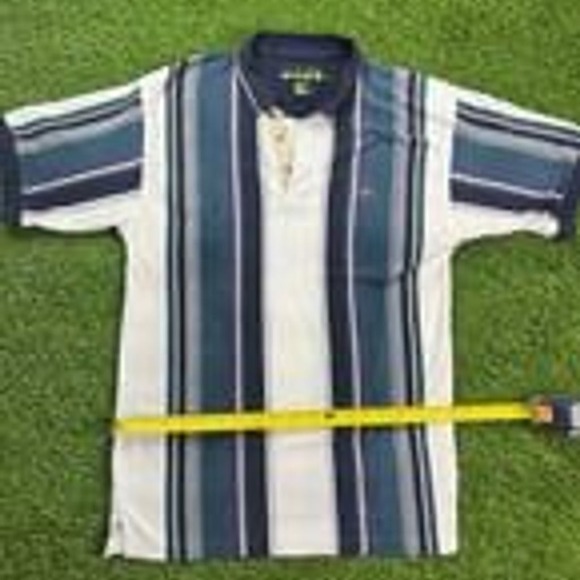 Knights of‎ Round Table Polo M Striped Rugby Shirt 90s VTG Cotton Blend Preppy - Picture 5 of 6
